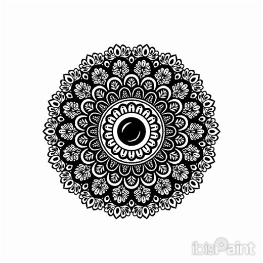 Soothing Mandala Art Process | Digital Drawing in ibisPaint X #MandalaArt #DigitalMandala#ibispaintx