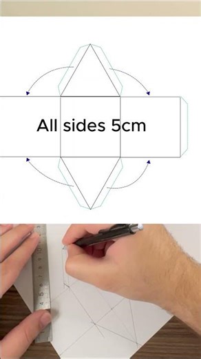DIY Paper Triangular prism Tutorial Easy Steps #origami #papercrafts #shorts
