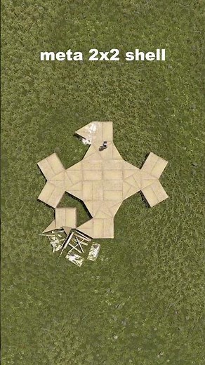 easy footprint 2x2 shell [easy design for official / mods servers] #rust