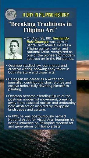April 28, 1911 - “Breaking Traditions in Filipino Art”