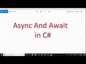 Async Await In C#