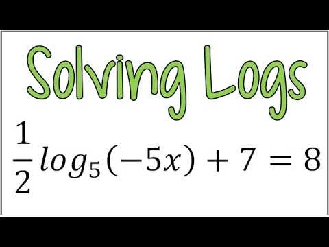 Solving Logarithmic Equations Algebraically (Walkthrough + Checks)