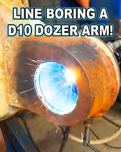 493K views · 9.4K reactions | Line Boring & Bore Welding a D10 Push Arm | Cutting Edge Engineering Australia | Facebook