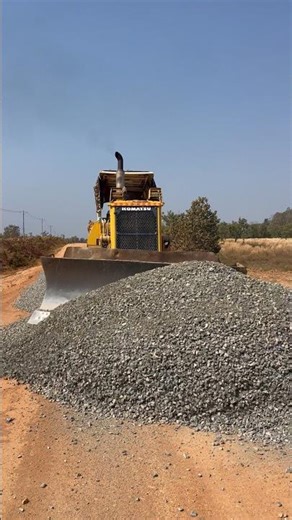 Bulldozers spraying aggregate base course. #bulldozerofficial #viralvideo