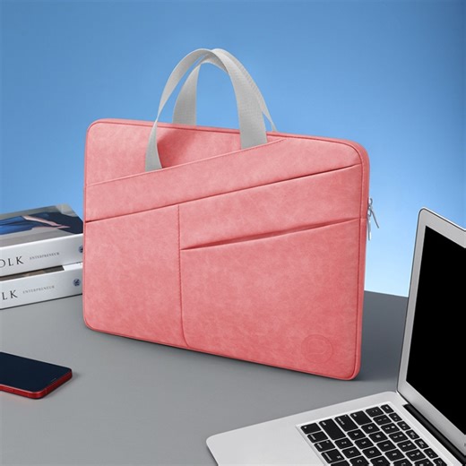 [$5.67] BUBM Portable Computer Bag Notebook Business Travel Bag, Size: 15 inch(Pink)