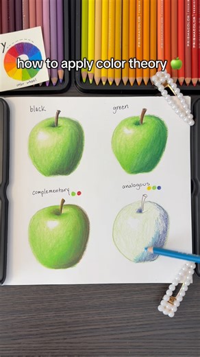 60s how to color theory tutorial 🍏 #colortheory #arttutorial #drawing #art