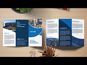 Brochure design ideas : ব্রুশিয়ার ডিজাইন : Tri fold Brochure Bangla Tutorial