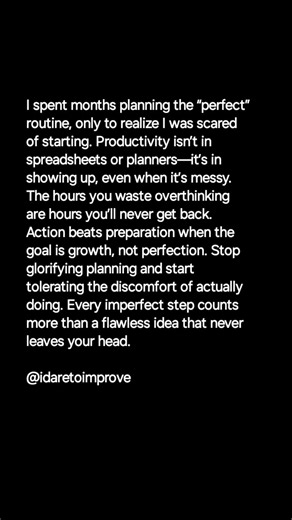 action over perfection | Subscribe for more #motivation 😊👍