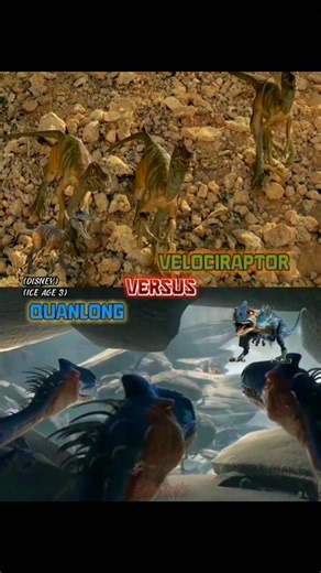 Velociraptor (Disney) vs Quanlong (Ice Age 3)