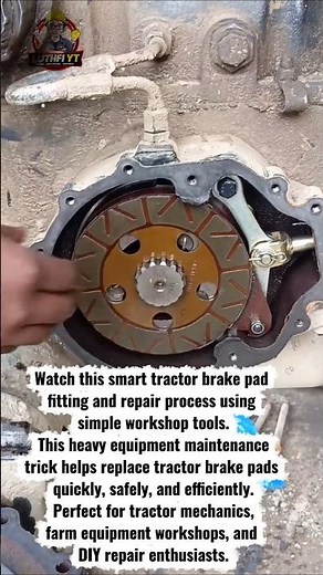 Tractor Brake Pad Fitting Process | Heavy Equipment Brake Repair DIY