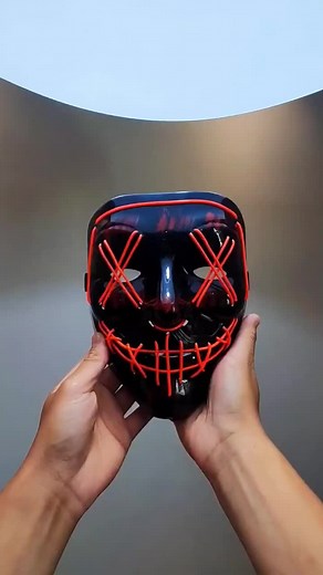 Glowing Mask LED Mask Halloween Clown Funny Bundy #buynow #halloween #halloween2023 #purgemask Buy here : https://shorturl.at/noORU