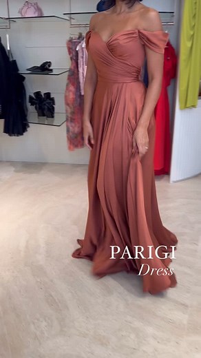 Rust shades for Parigi dress #fw25 Now in Shop @oliviarimini #oliviashop #newseason #partydress #shopping #rimini | Olivia Rimini