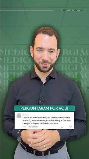 "Estou com medo de tirar os meus cistos... uma moça fez essa cirurgia e depois de 20 dias m0rr3u"
