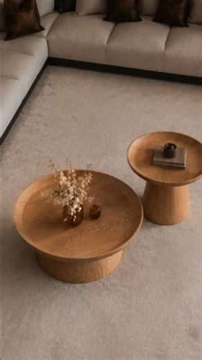 Oakley Round Coffee Table Set | Modern Minimalist Living Room Style