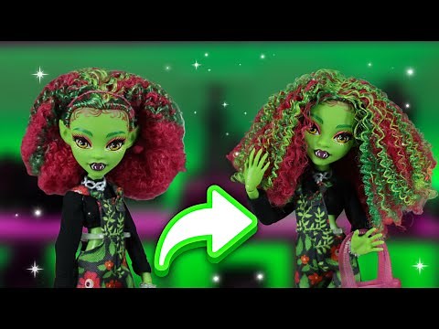 Monster High Fearbook Venus mcflytrap doll + Hair tutorial