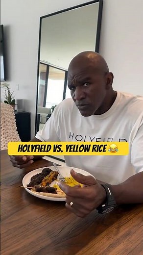 Evander Holyfield vs. Yellow Rice – Who Wins? 😂