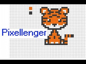 Pixel Art Tiger - How to Draw