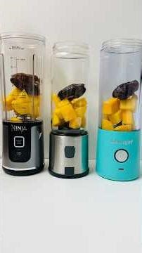 Frozen mango 🥭 and dates in 3 powerful blenders 🍹🤯#portableblender #satisfying #ytshorts