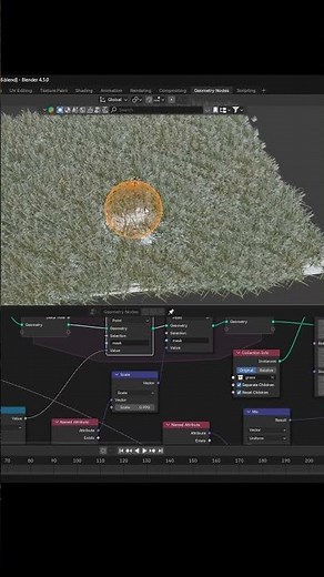 Dynamic Grass Simulation | Geometry Nodes in Blender 🌱