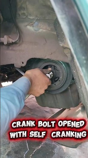 How to Open Tight Crankshaft Pulley Bolt Easily ⚙️#Crankshaft#YouTubeShorts#MechanicLife#automobile