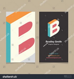 Logo Alphabet Letter B Business Card Stock Vector (Royalty Free) 412217959 | Shutterstock