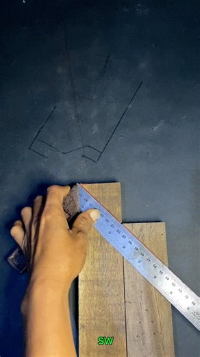 Simple trick making a 45 degree #creative #woodworking