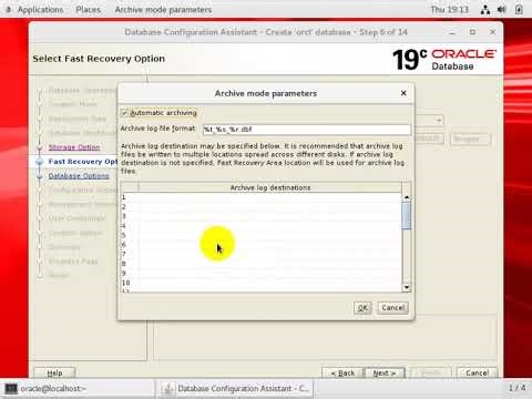 Oracle19c 2days vi DBCA create database