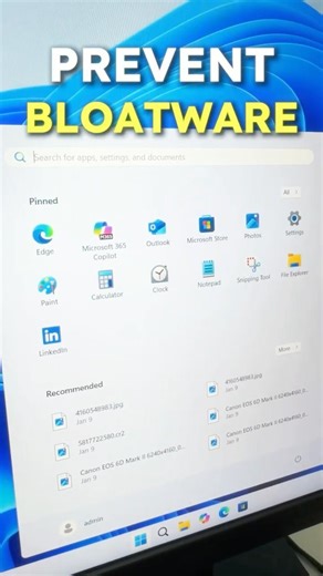 Prevent Windows from Installing Bloatware #pctips #windows11