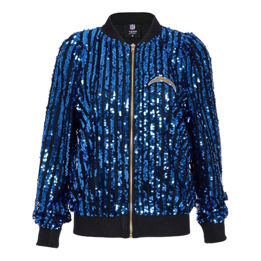 Officially Licensed NFL Women's Sequin Jacket from Fabgating by Cucé - Chargers | HSN