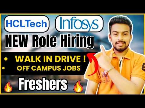 Infosys, HCLTECH Direct Walk Drive Announced ! OFF Campus Drive For 2026, 2025, 2024 Batch Jobs