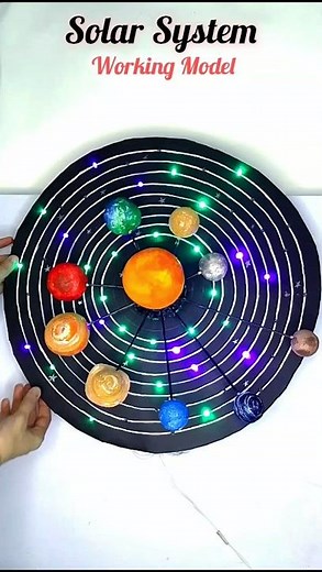 3D Rotating Solar System Working Model 🌍 Easy Science Project for School Exhibition 🚀