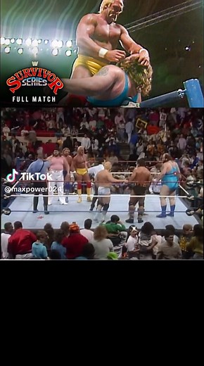 Hulk Hogan leads his team of Hulkamaniacs with Tugboat, Jim Duggan and Big Boss Man to battle The Natural Disasters team of Earthquake, Haku, Dino Bravo and The Barbarian #wwe #survivorseries #hulkhogan #fypwwe #viralvideos Part 2 @@WWE