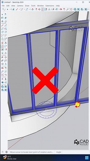✅Perfect curve window in Sketchup #youtubeshorts #new #sketchup #viralvideo #trending