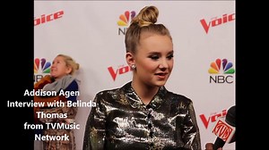 The Voice 13  - Top 8 Interviews Addison Agen of Team Adam