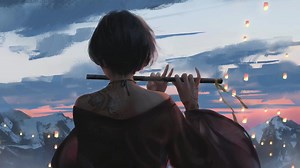 Flute Fantasy Girl Live Wallpaper - WallpaperWaifu