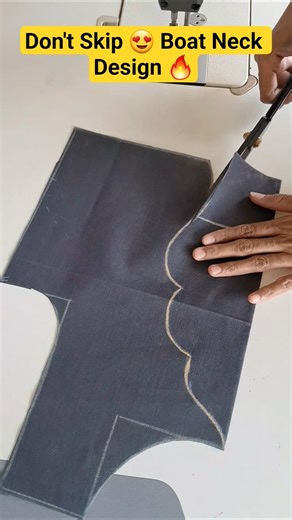 😍 Boat Neck Drafting in 1 Min ✂️ | Boat Neck Design | #blouse #neckdesign #blousedesign #shorts