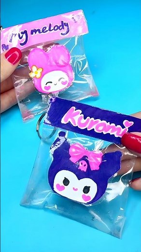 DIY cute 💗 Sanrio 💗 squishy keychain idea #diy #shorts #art #squishy #sanrio