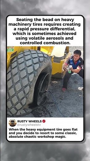 SEATING A GIANT ROLLER TIRE USING FIRE