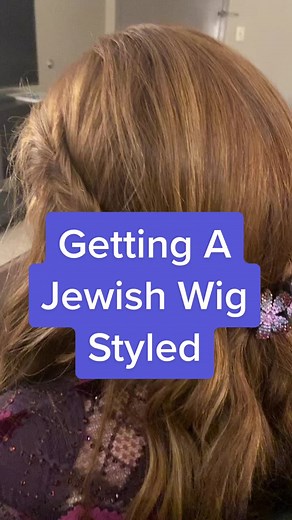 A Jewish wig is called a sheitel and this is made with real hair to cover her own hair #jewishtiktok #wigstyling #jewtok #orthodoxjewishlife