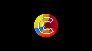 Download Line letter C on a colorful circle. Graphic alphabet video animation for business or company identity for free