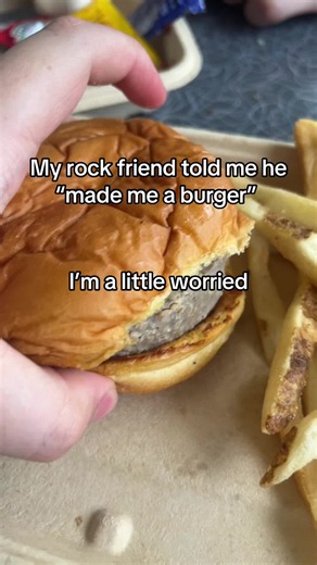 It actually wasn’t too bad (lie) @Worlds of Fun thanks for the disgusting $16.99 burger! #projecthailmary #rocky #burger #fyp #reference
