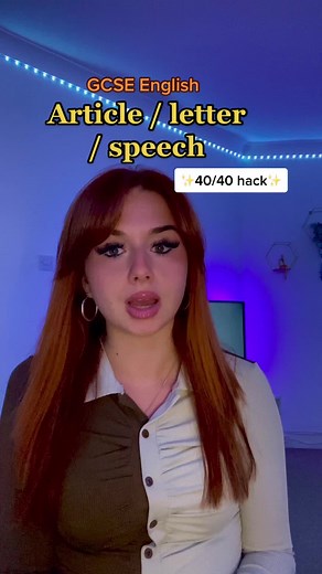 How to easily get 40/40 ✅ #thelightuphu #gcse #gcseenglish #articlewriting #speechwriting #ChangeMyMind #letterwriting