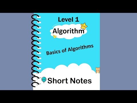 Algorithm Basics Level 1 ⚙️📘 #Algorithm #shortnotes