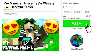 I hired Minecraft pros on Fiverr to help me win