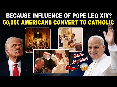 Trump shocked! Amid the Iran war, 50,000 Americans converted to Catholicism‼️Why?