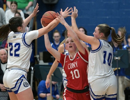 Lawrence girls basketball runs away from Cony in second half