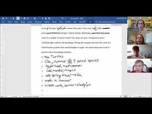 Basic Key Word Outlining Exercise: Sea Turtles