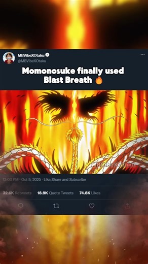Momonosuke Finally Uses Blast Breath on Green Bull 🔥 #shorts #anime #onepiece #luffy
