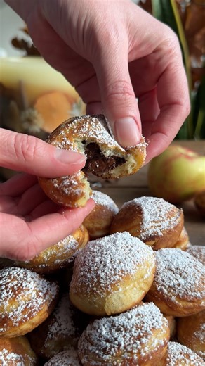 Let’s make Æbleskiver! Aka: spherical Danish pancakes 🥞 One day in my childhood, my mom came home with an æbleskiver pan, and we were instantly HOOKED. For the next few years, we made them almost every single weekend for brunch! They’re so much fun to make, especially with kids, and you can customize with your favorite fillings. We used to just set out filling options and everyone would make their own. (A few of mine: apple pie filling, raspberry jam, chocolate chips & peanut butter!) I linked 