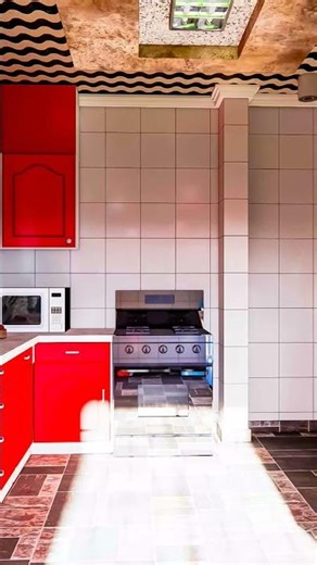 Rendu 3D d'une Cuisine Moderne et Fonctionnelle